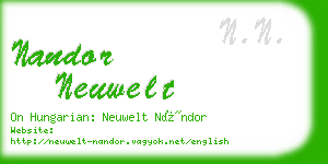 nandor neuwelt business card